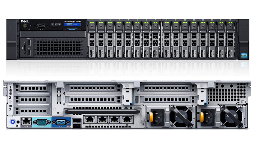 SERVER DELL POWEREDGE R730 E5-2630V3 (8 cores, 16 threads 2.4GHz)